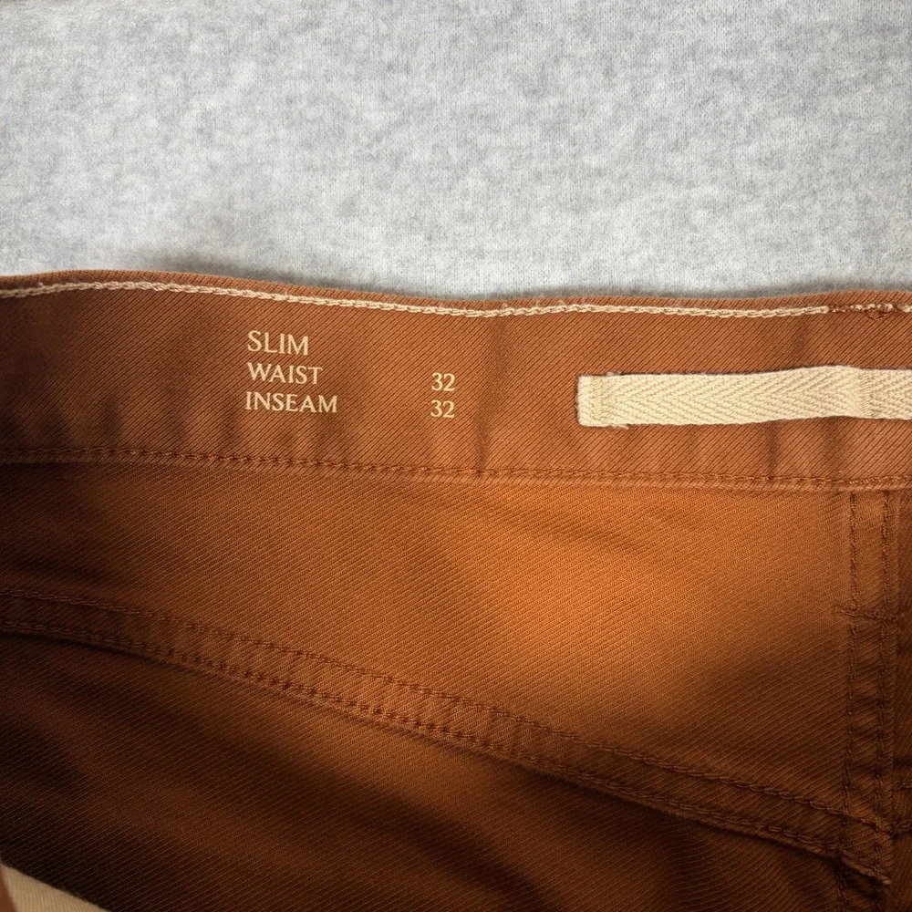Banana Republic Slim Twill Traveler Pant Mens 32x32 Toasted Hickory Brown Chino